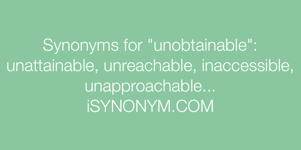 Synonyms unobtainable