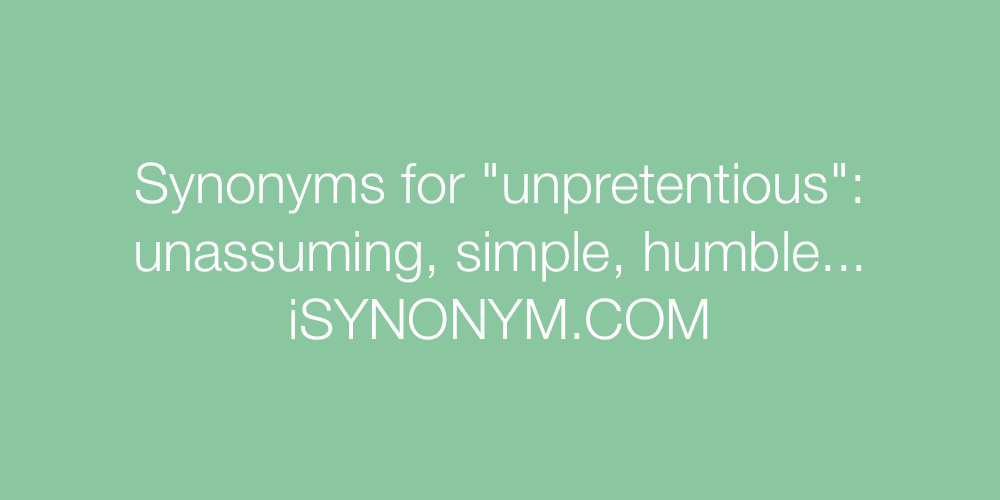 Synonyms unpretentious