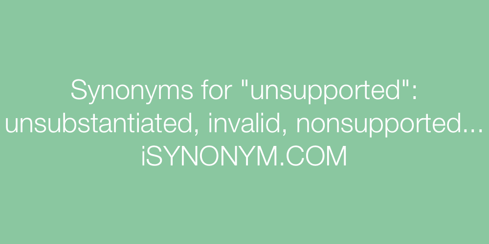 Synonyms unsupported