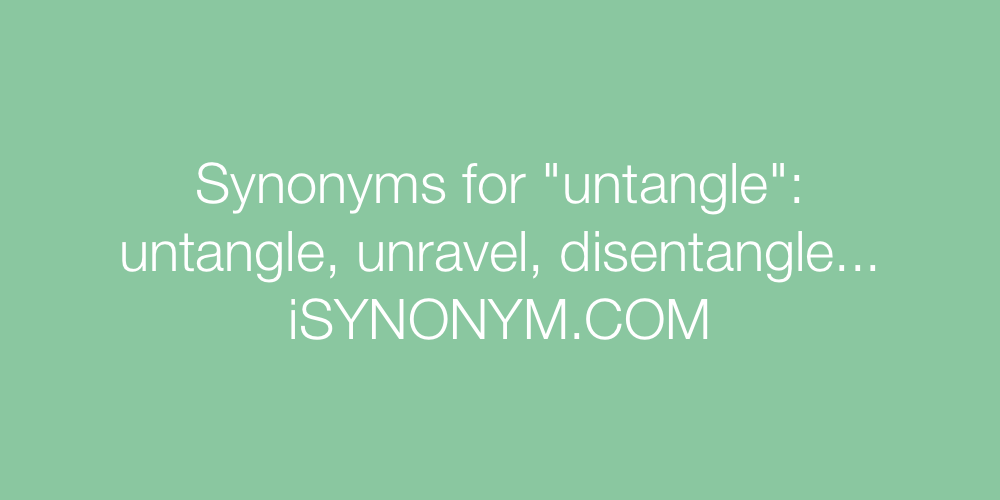 Synonyms untangle