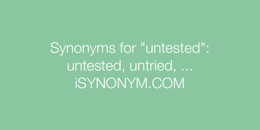 Synonyms untested