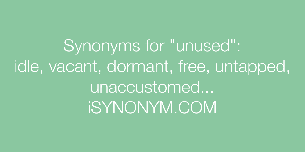 Synonyms unused