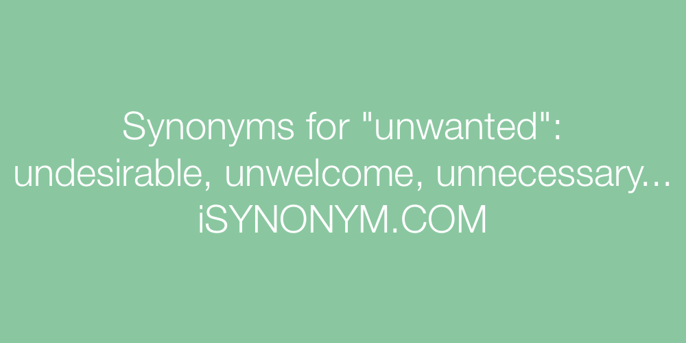 Synonyms unwanted