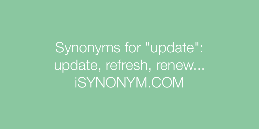 Synonyms update