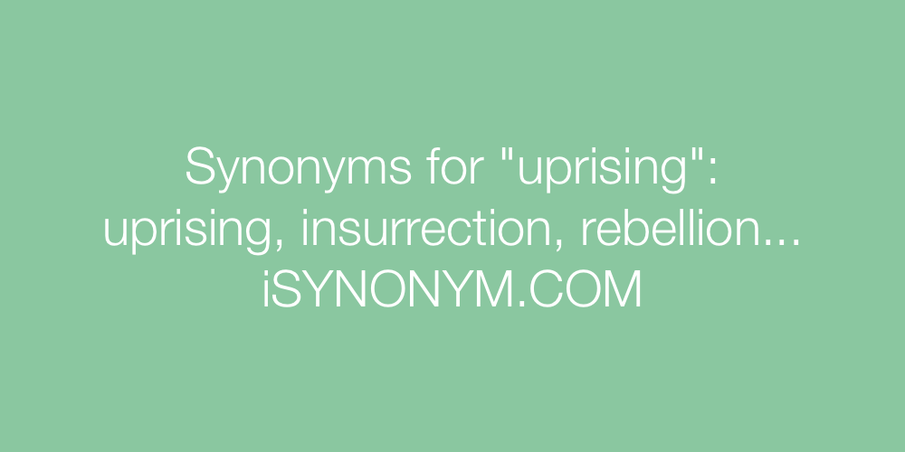 Synonyms uprising
