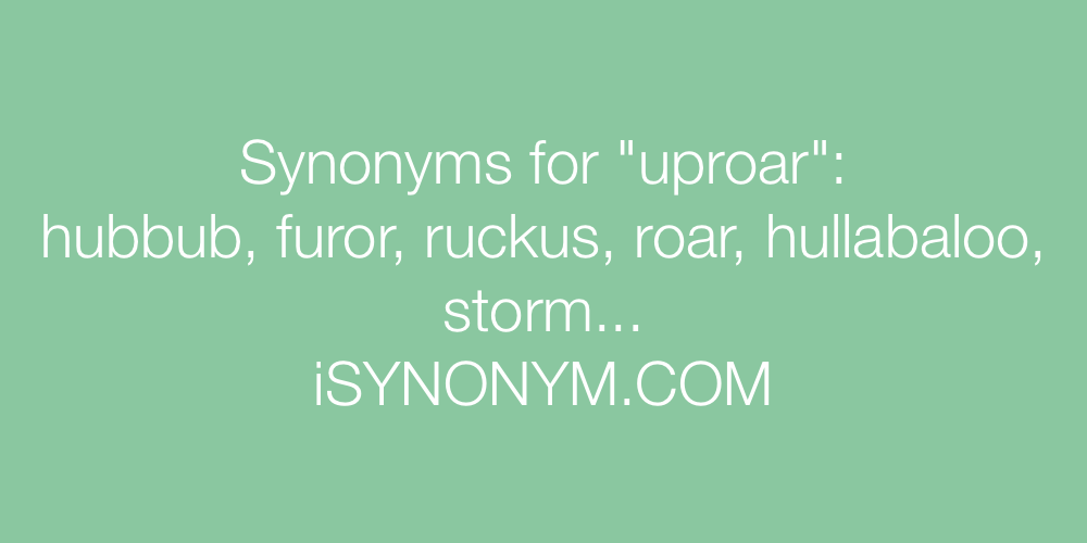 Synonyms uproar