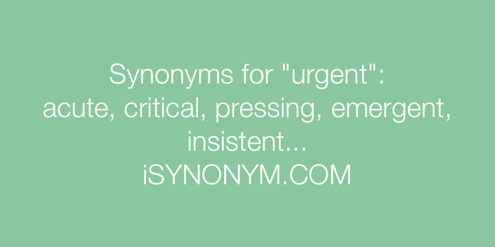 Synonyms urgent