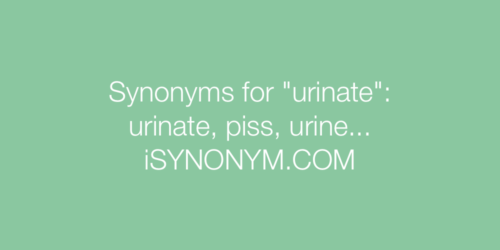 Synonyms urinate