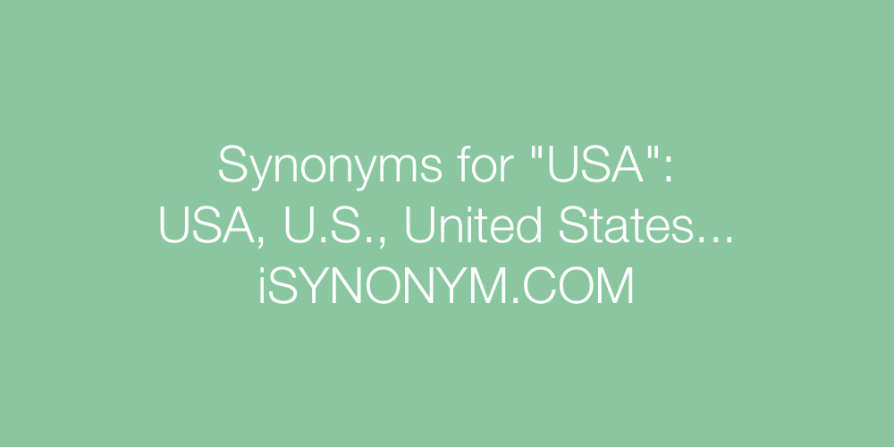 Synonyms USA