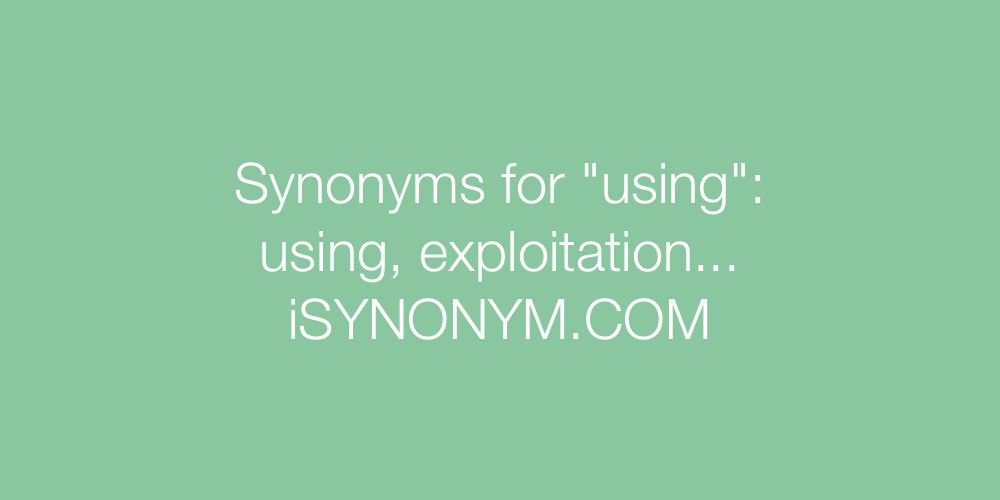 Synonyms using