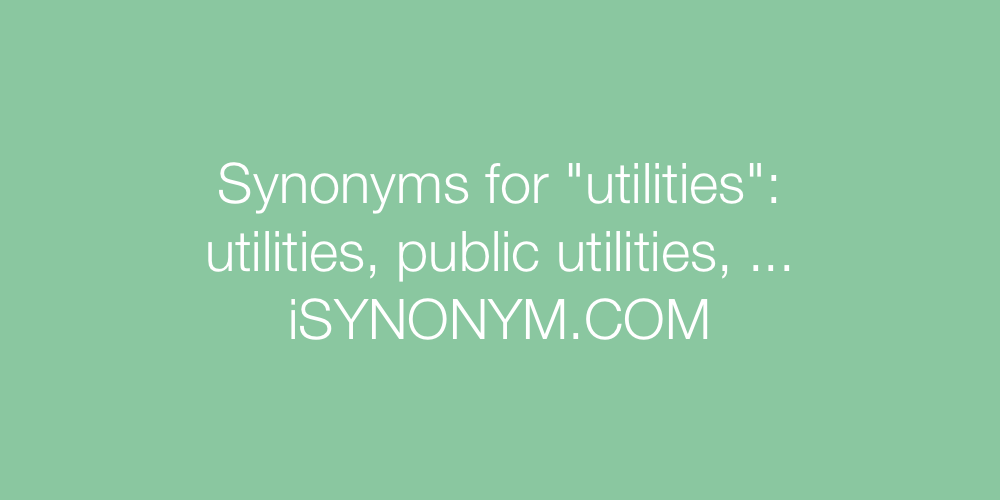 Synonyms utilities