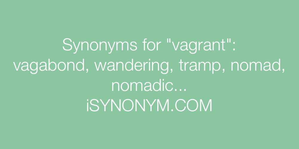 Synonyms vagrant