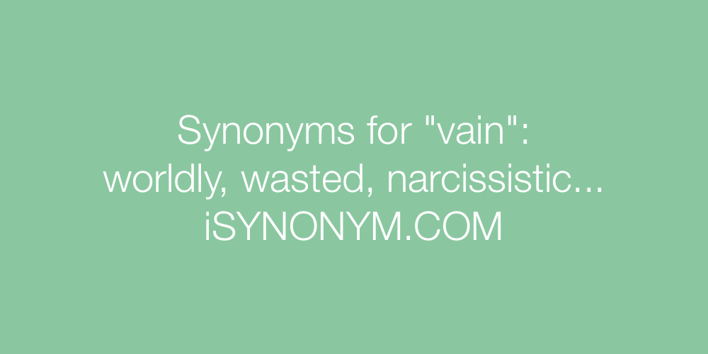 Synonyms vain