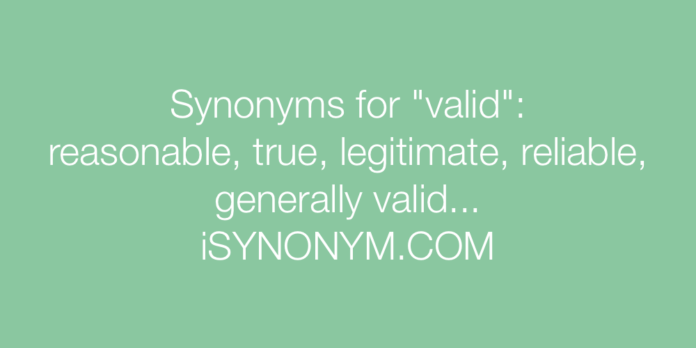 Synonyms valid