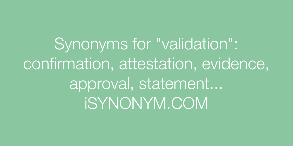 Synonyms validation