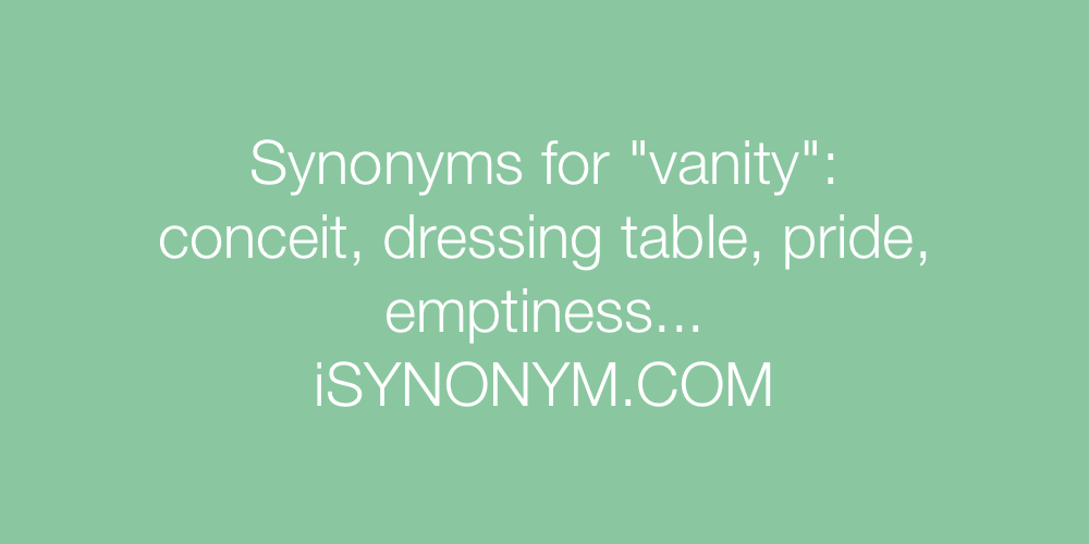 Synonyms vanity