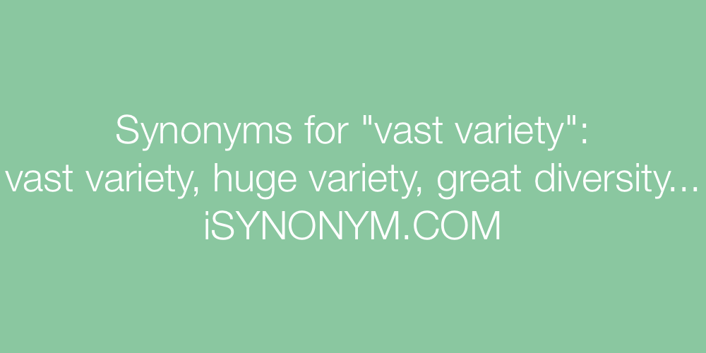 Synonyms vast variety