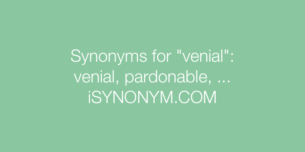 Synonyms venial