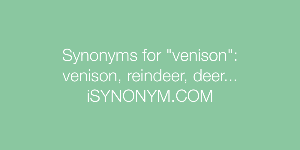 Synonyms venison