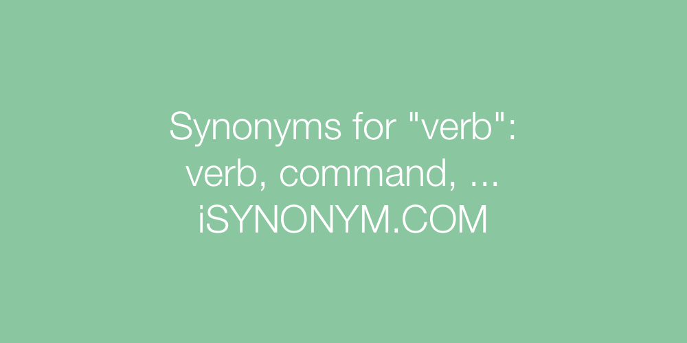 Synonyms verb