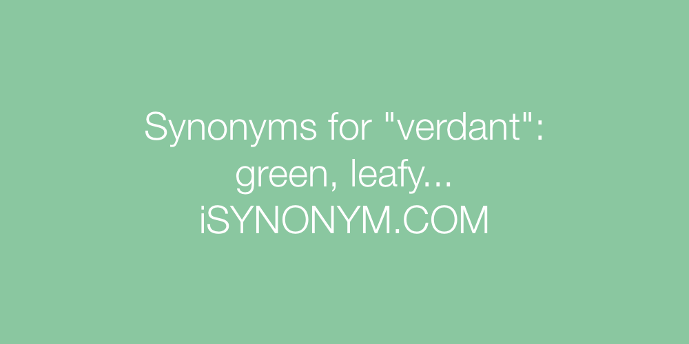 Synonyms verdant
