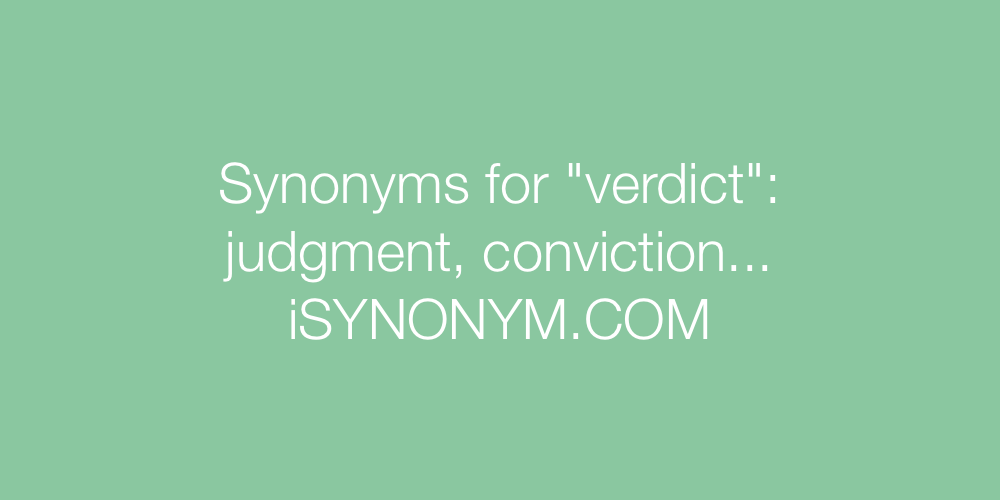 Synonyms verdict