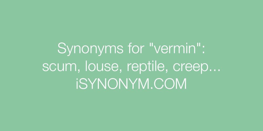 Synonyms vermin