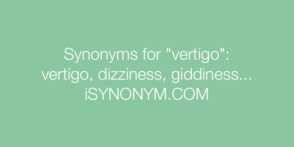 Synonyms vertigo