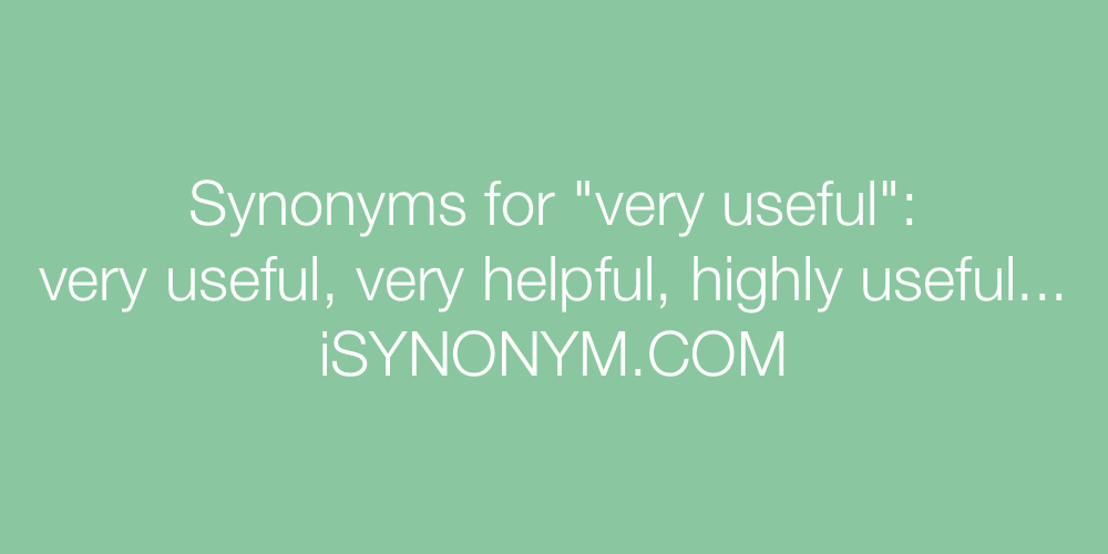Synonyms very useful