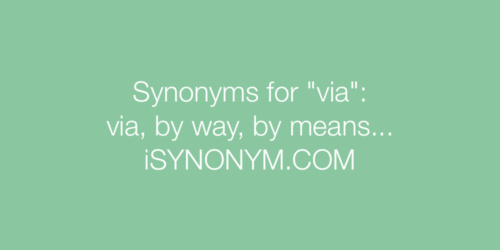 Synonyms via