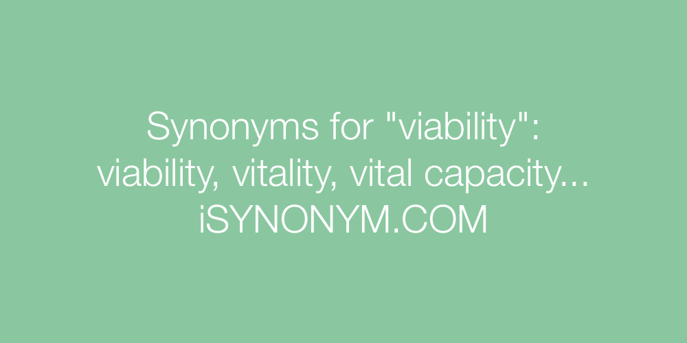 Synonyms viability