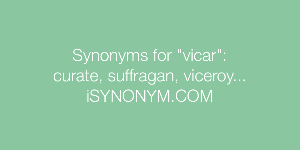 Synonyms vicar