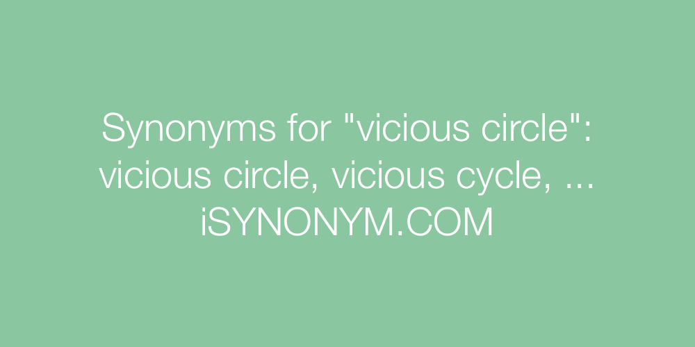 Synonyms vicious circle
