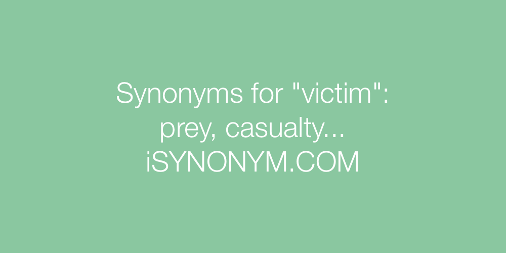 Synonyms victim