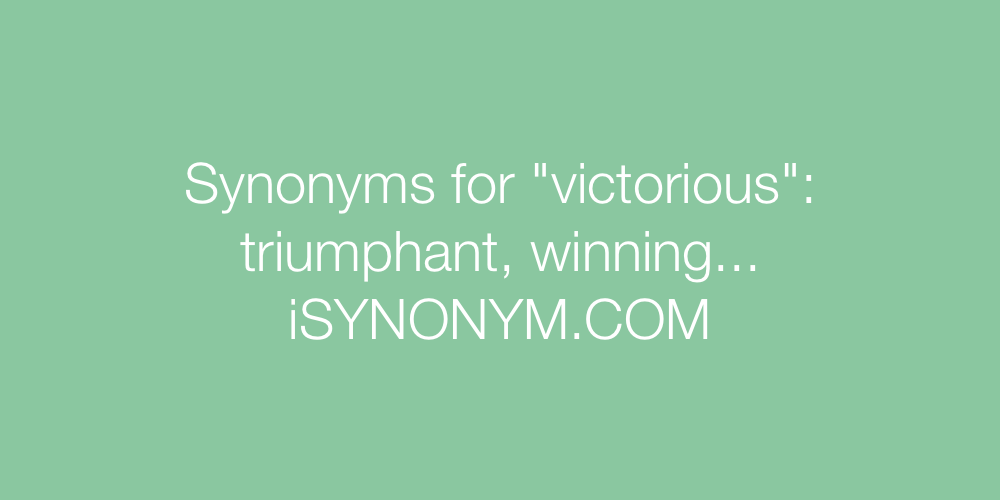 Synonyms victorious