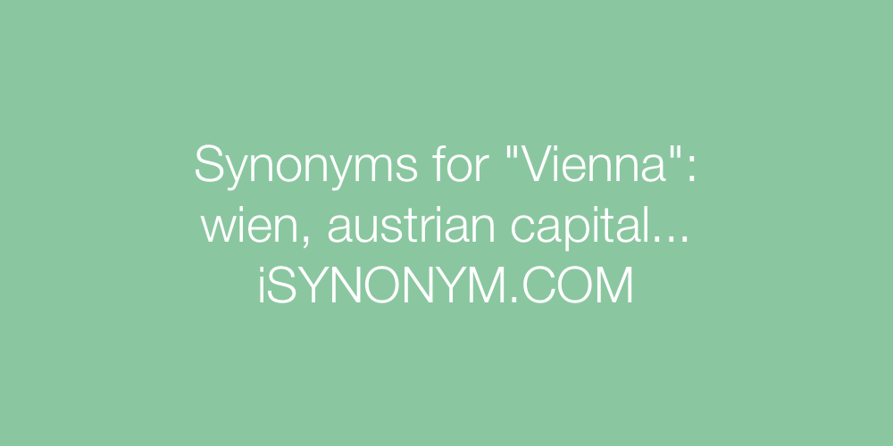 Synonyms Vienna