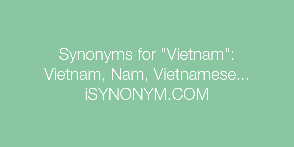 Synonyms Vietnam
