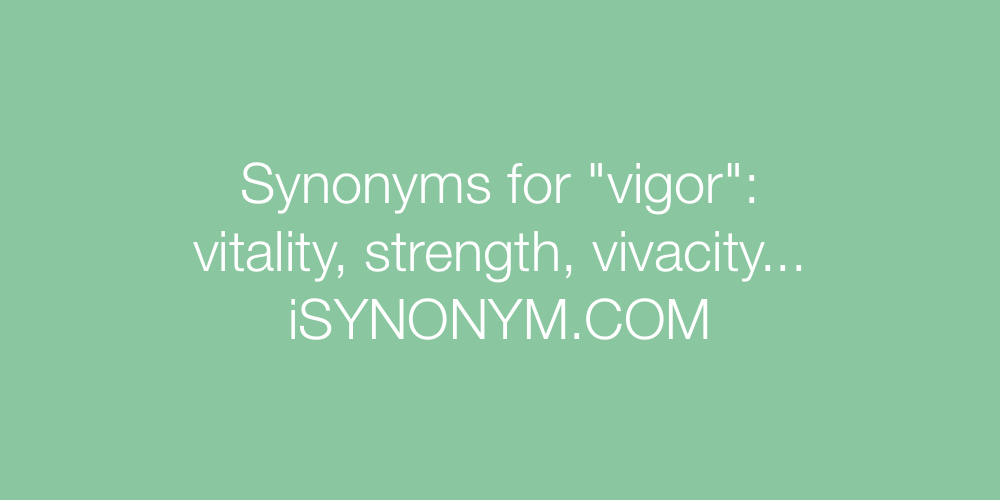 Synonyms vigor