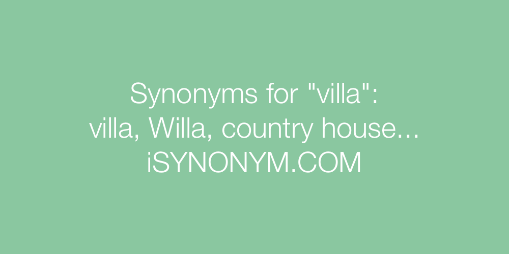 Synonyms villa