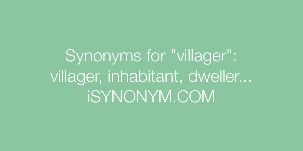 Synonyms villager