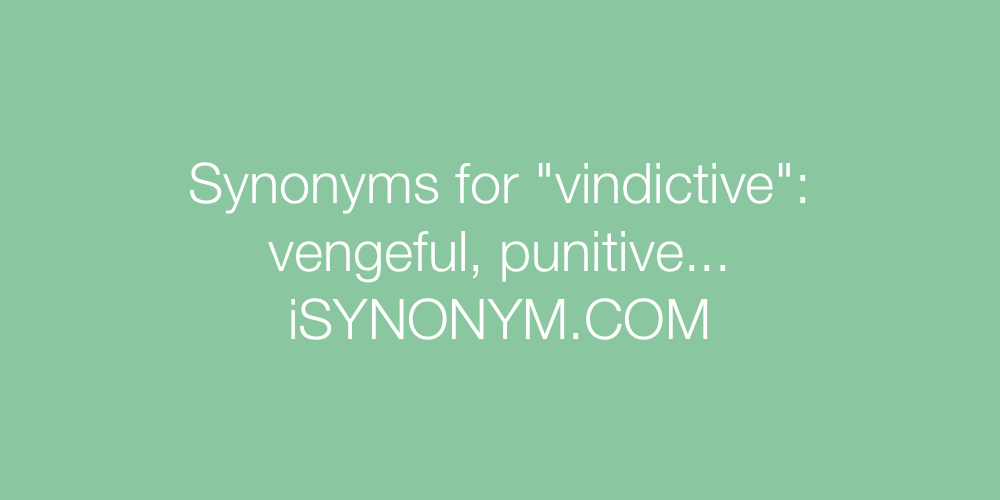 Synonyms vindictive