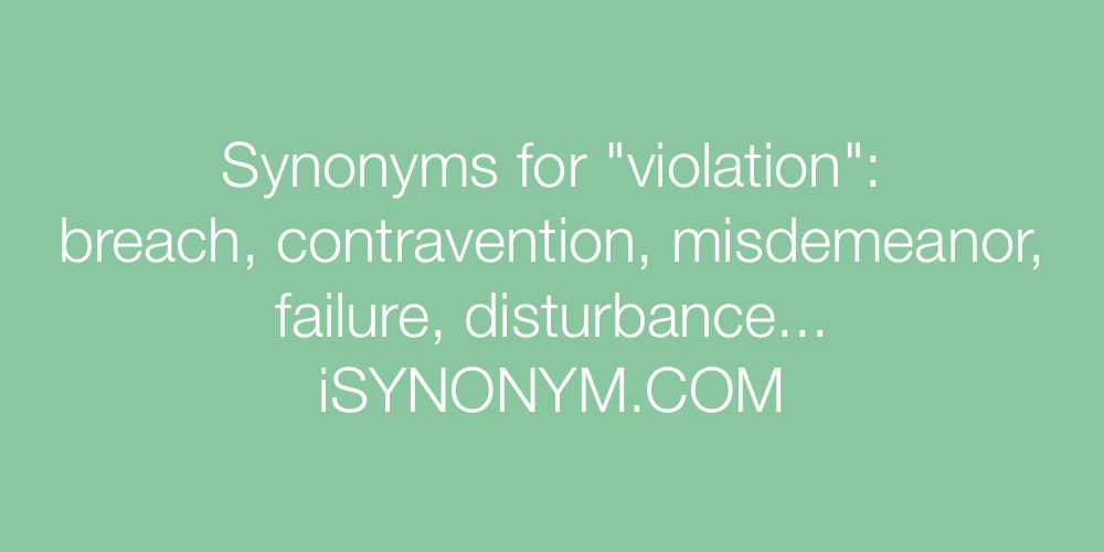 Synonyms violation