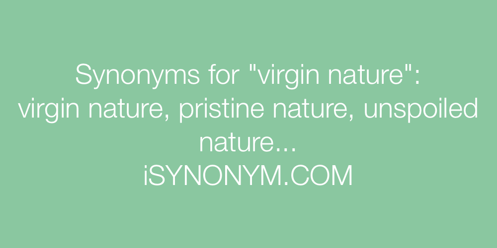 Synonyms virgin nature