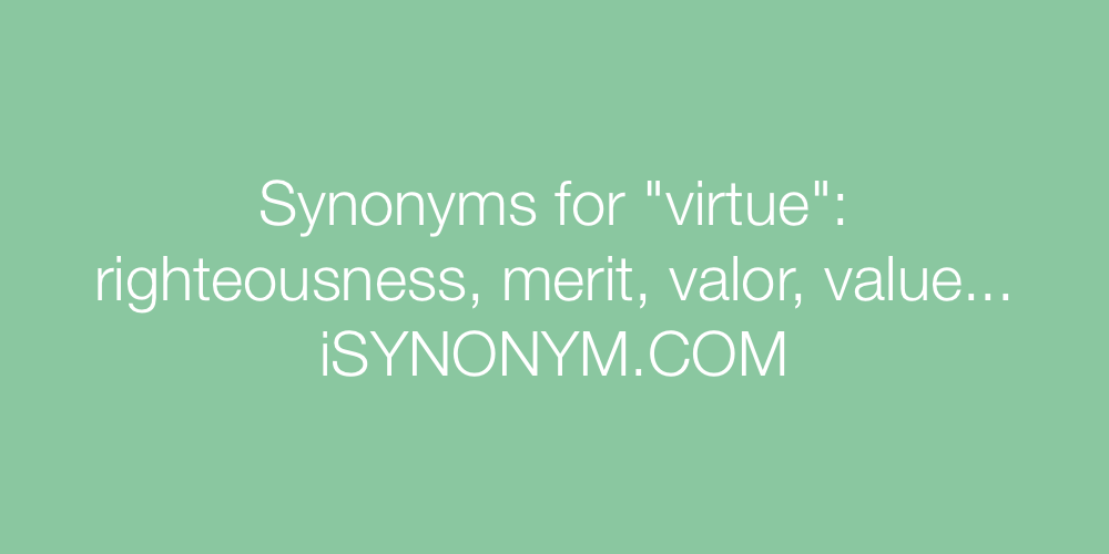 Synonyms virtue