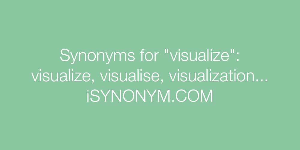 Synonyms visualize