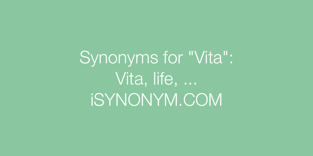 Synonyms Vita