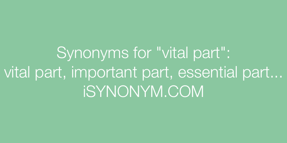 Synonyms vital part