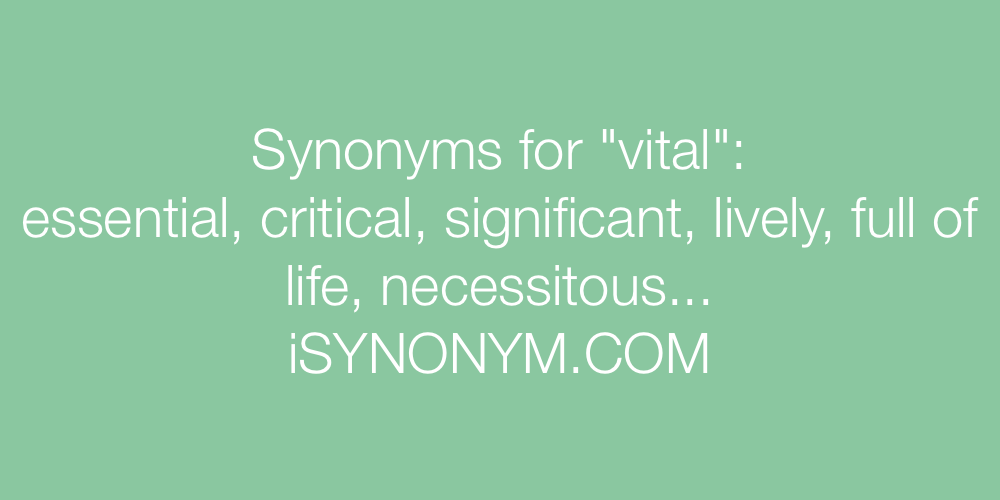 Synonyms vital