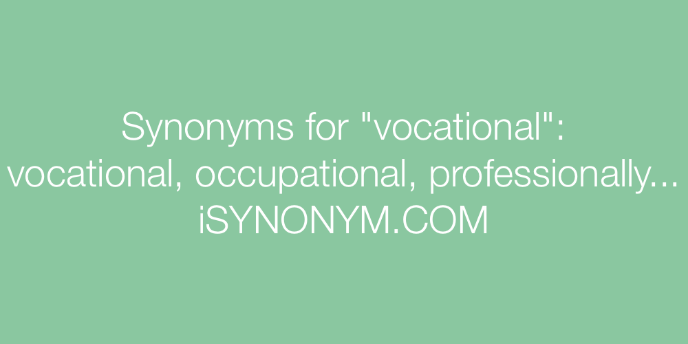 Synonyms vocational