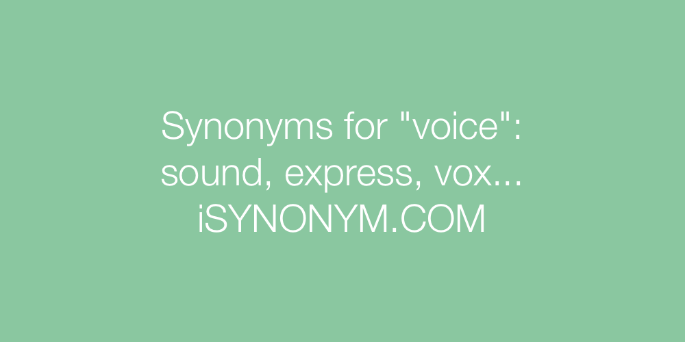 Synonyms voice